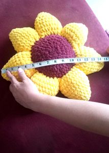 Crochet sunflower 🌻 plush pillow