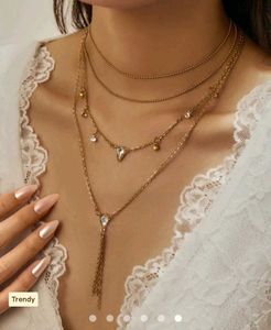 SAVANA Chic Multi-Layer Rhinestone Necklace