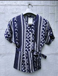 New with tag Art Korean Cute Wrap Top