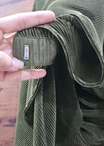 Elegant Olive Green Saree with Embellished Blouse