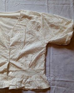White Broderie Anglaise Blouse