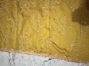 Embellished Mustard Yellow Dupatta