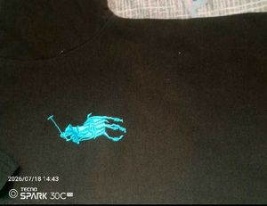 Classic Black Polo Shirt with Teal Accents