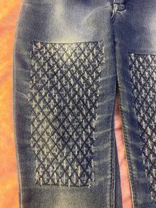 Stylish Patterned Denim Jeans
