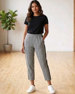 H&M checked Tapered Pants