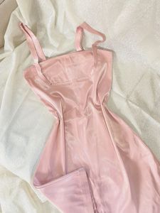 Satin Pink Mini Dress