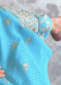 sky Blue kamiz duppta trouser sets