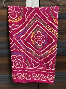 mesh beautiful chunri bhandej saree