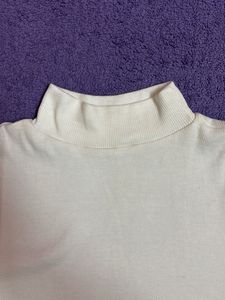 White Turtle Neck Tshirt