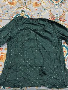 Elegant Dark Green Printed Top