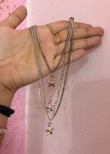 COMBO 😍Beaded Necklace and triple layer chain
