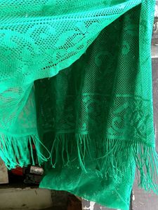 Pink Dupatta with Gold Border