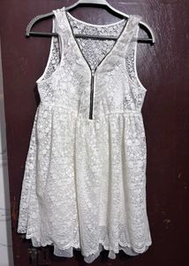 White Sleeveless Mini Dress