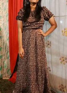 Leopard Print Gown Dress 👗