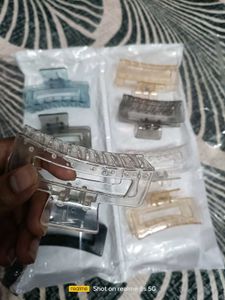 Set of 5 Matte Finish Hair Claw Clips