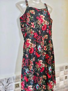 Chic Floral Print Midi Dress