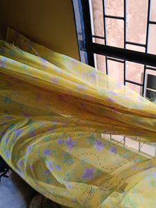 New Yellow beautiful saree