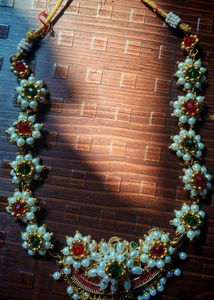Price Drop Traditional Pearl & Stone Necklace