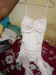 Elegant White Spaghetti Strap Dress