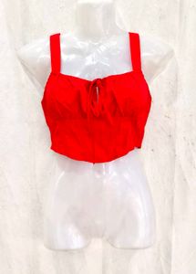 12258. Red Corset Style Cami Top