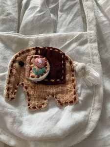 Cute White Elephant Print Baby Dress