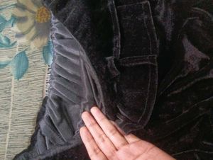 Black Velvet Off-Shoulder Top