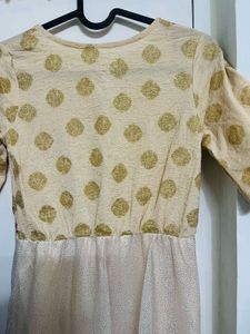 Sparkly Gold Polka Dot Kurta