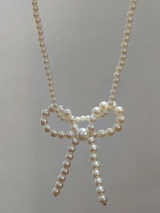 Pearl Bow Necklace &amp; Earring Set(Free delivery)