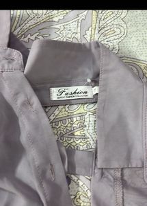 Lavender Button-Down Top