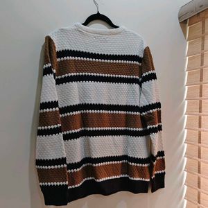 Zudio Striped Knit Sweater | XL