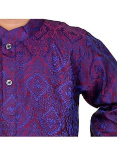 Boys' Purple Kurta Pajama Set