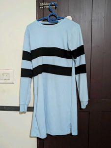 Light Blue Striped Long Sleeve Top