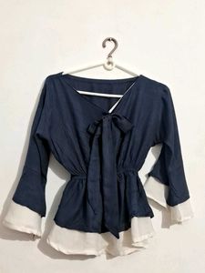 Bell Sleeve Peplum Top