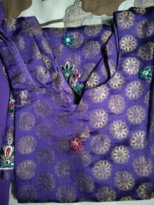 Purple 💜 Colour Kurta With Salwar