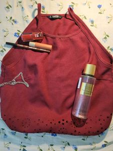 Maroon Sleeveless Top