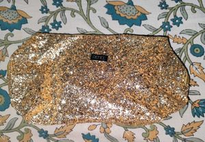 Sparkly Gold Glitter Large Pouch