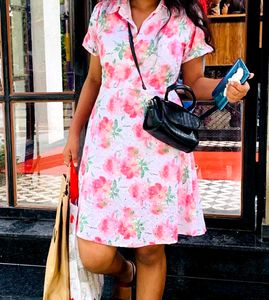 Floral Print A-Line Dress