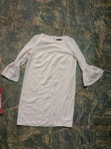 Pink Striped Bell Sleeve One piece