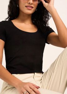 Classic Black Short Sleeve Top