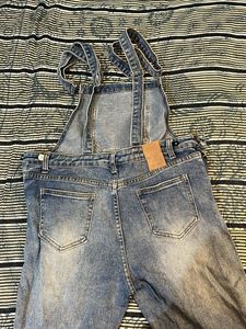 Distressed Denim Overalls