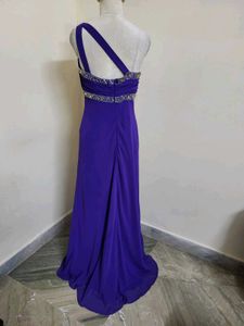 Elegant Blue One-Shoulder Dress