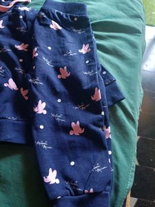 Night Dress With Pant N Full Sleeves