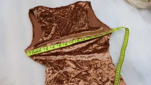 Brown Velvet Bodysuit 30 to 32