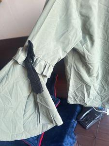 Olive Green Top with Bow Detail on sleeves