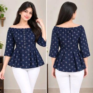 Stylish Off-Shoulder Peplum Top