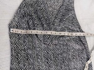 Stylish Zebra Print Cowl Neck Mini Dress