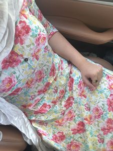 Floral Print loose fit Cotton Kurta