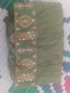 Green Striped Cotton Kurta