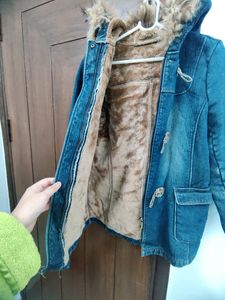 Denim Long Winter Jacket