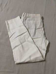 Zara Men's White Linen Pants